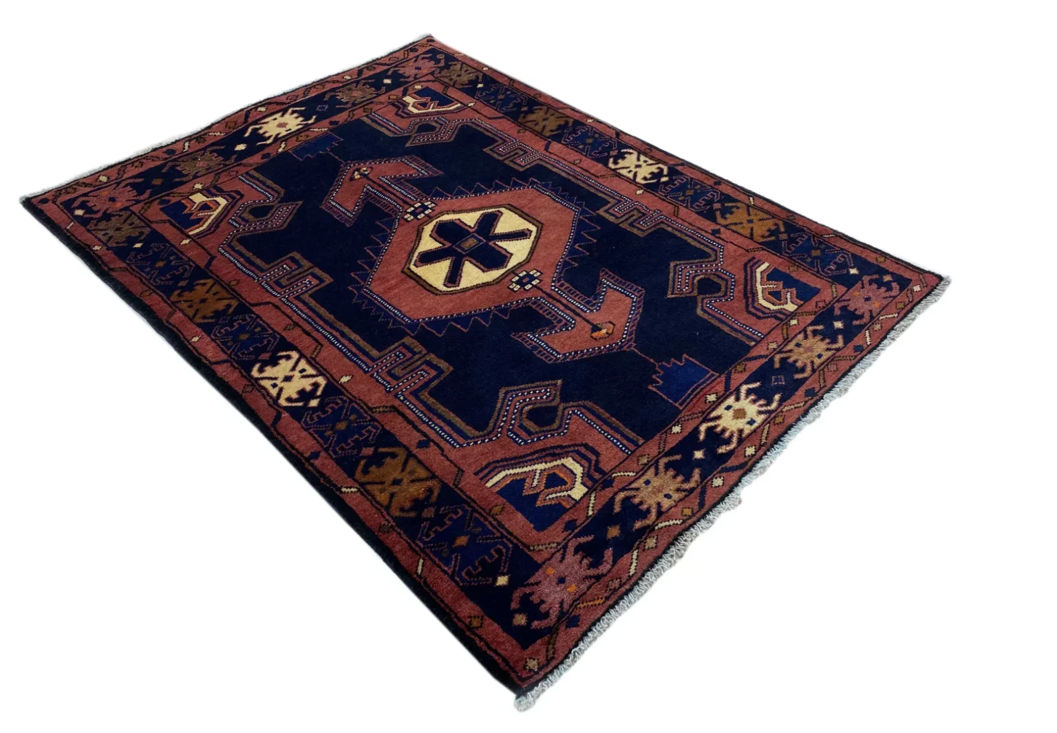 hamadan-teppich-146x112-cm-100000-knoten-handgeknupft-orientteppich-2 Perserteppich Hamadan 146 x 112 cm Wolle handgeknüpft