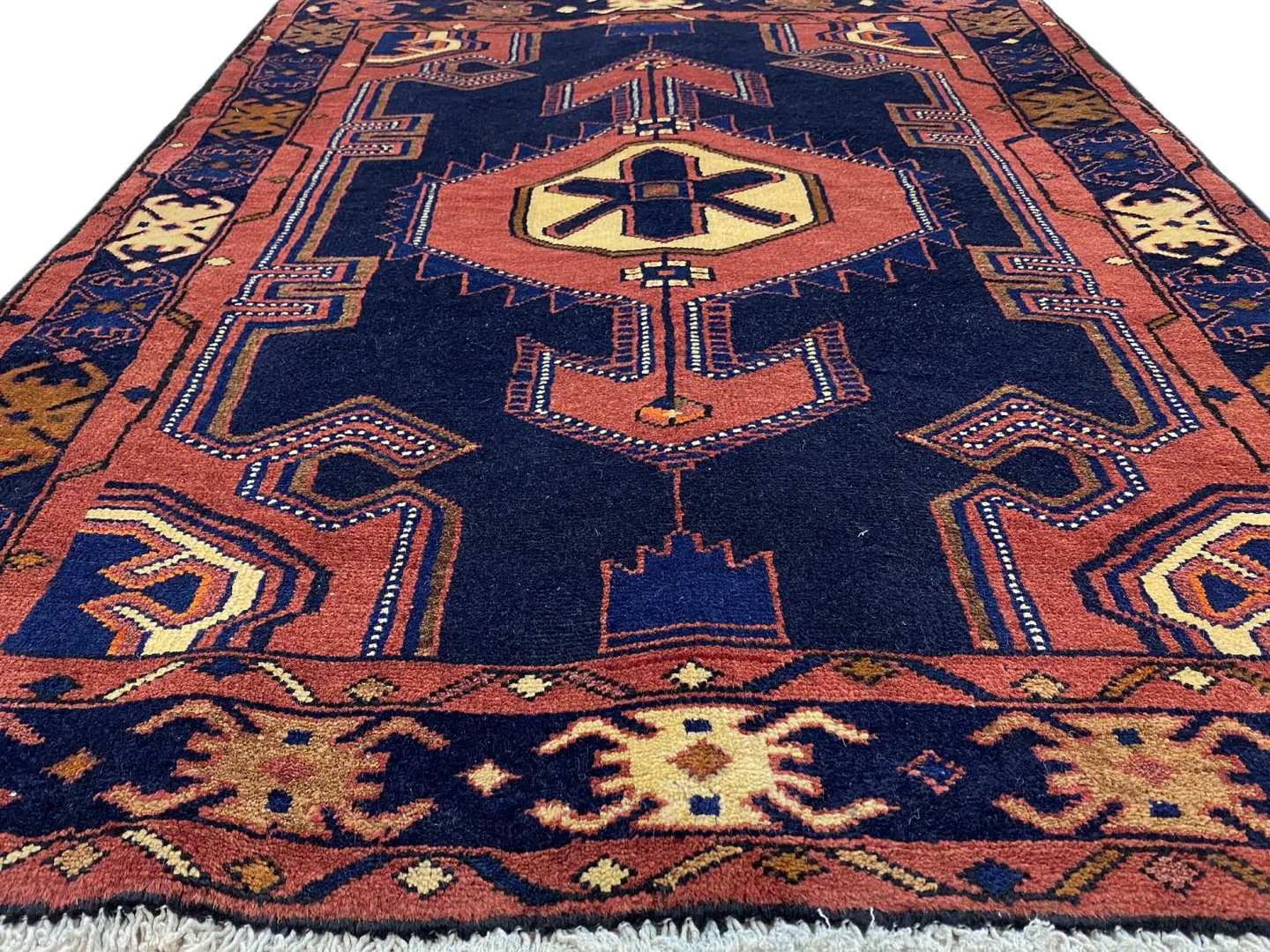 hamadan-teppich-146x112-cm-100000-knoten-handgeknupft-orientteppich-3 Perserteppich Hamadan 146 x 112 cm Wolle handgeknüpft