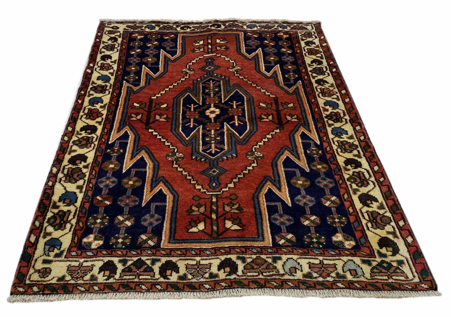 Perserteppich Hamadan 154 x 113 cm Wolle handgeknüpft