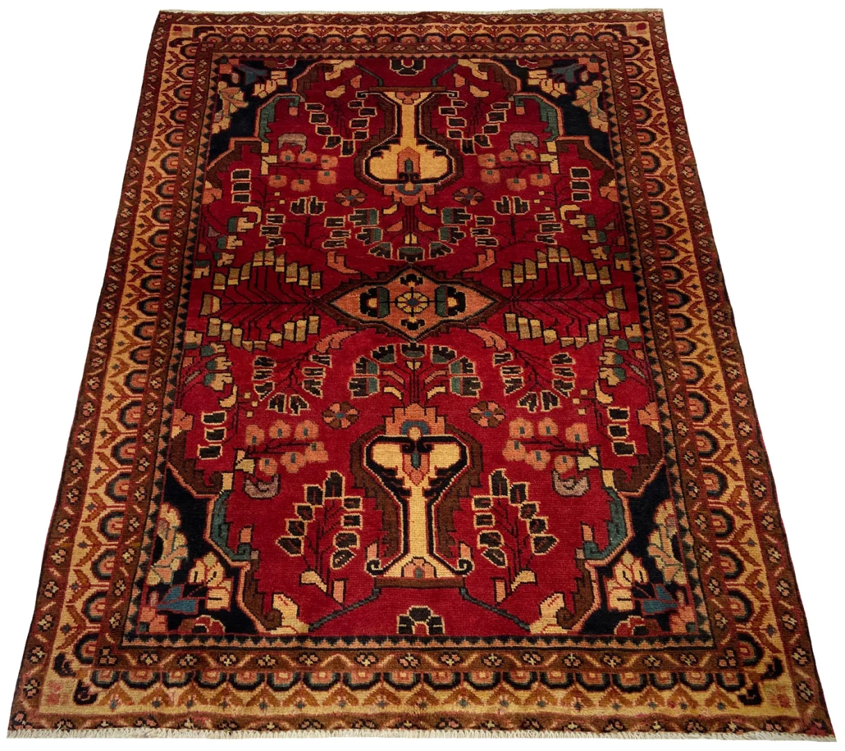 Perserteppich Hamadan 156 x 113 cm Wolle handgeknüpft