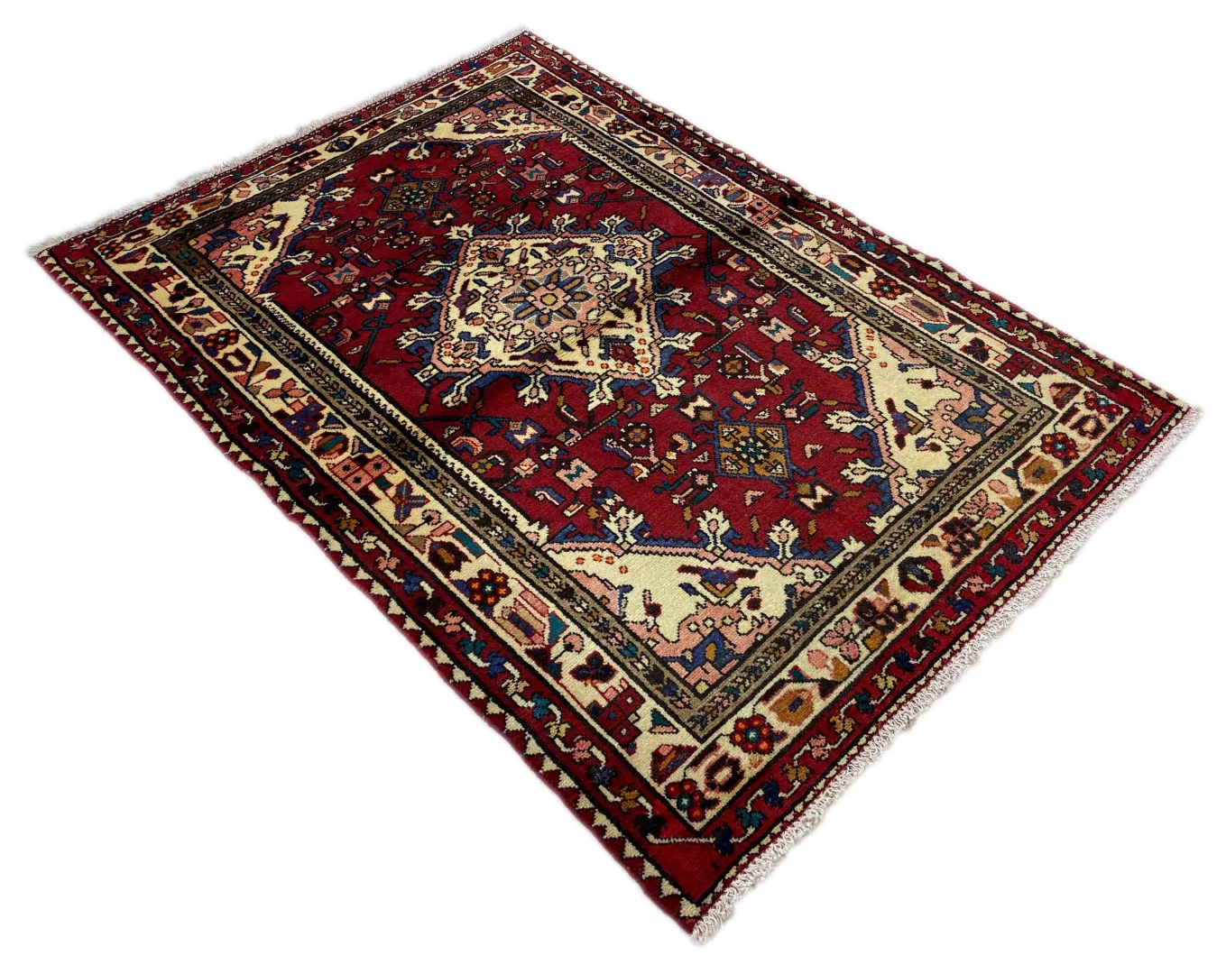 hamadan-orientteppich-157x110-cm-handgeknupft-fur-teppiche-2 Perserteppich Hamadan 157 x 110 cm Wolle handgeknüpft