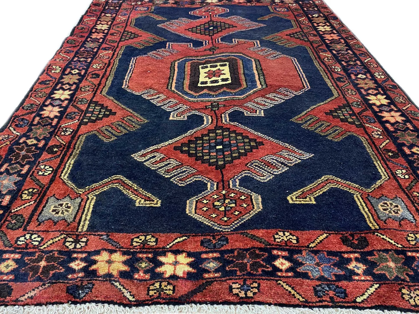 Perserteppich Hamadan 157x115 cm Wolle handgeknüpft