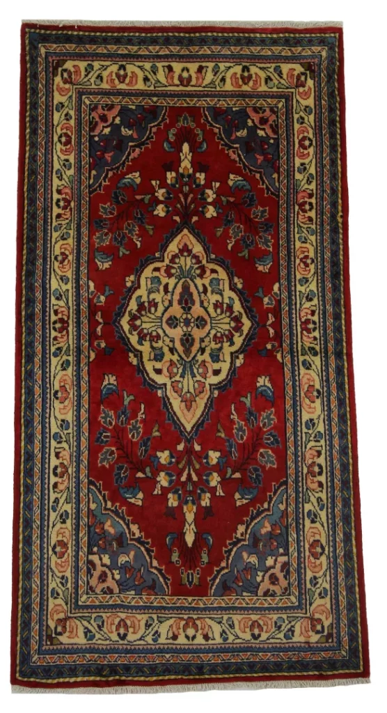 Perserteppich Hamadan 198x100 cm Wolle handgeknüpft