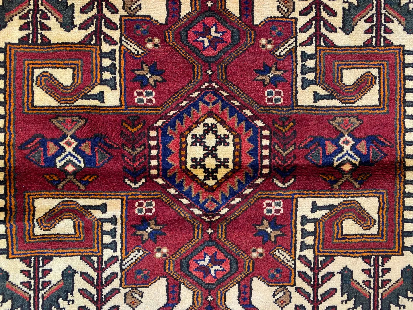 Perserteppich Hamadan 158 x 118 cm Wolle handgeknüpft