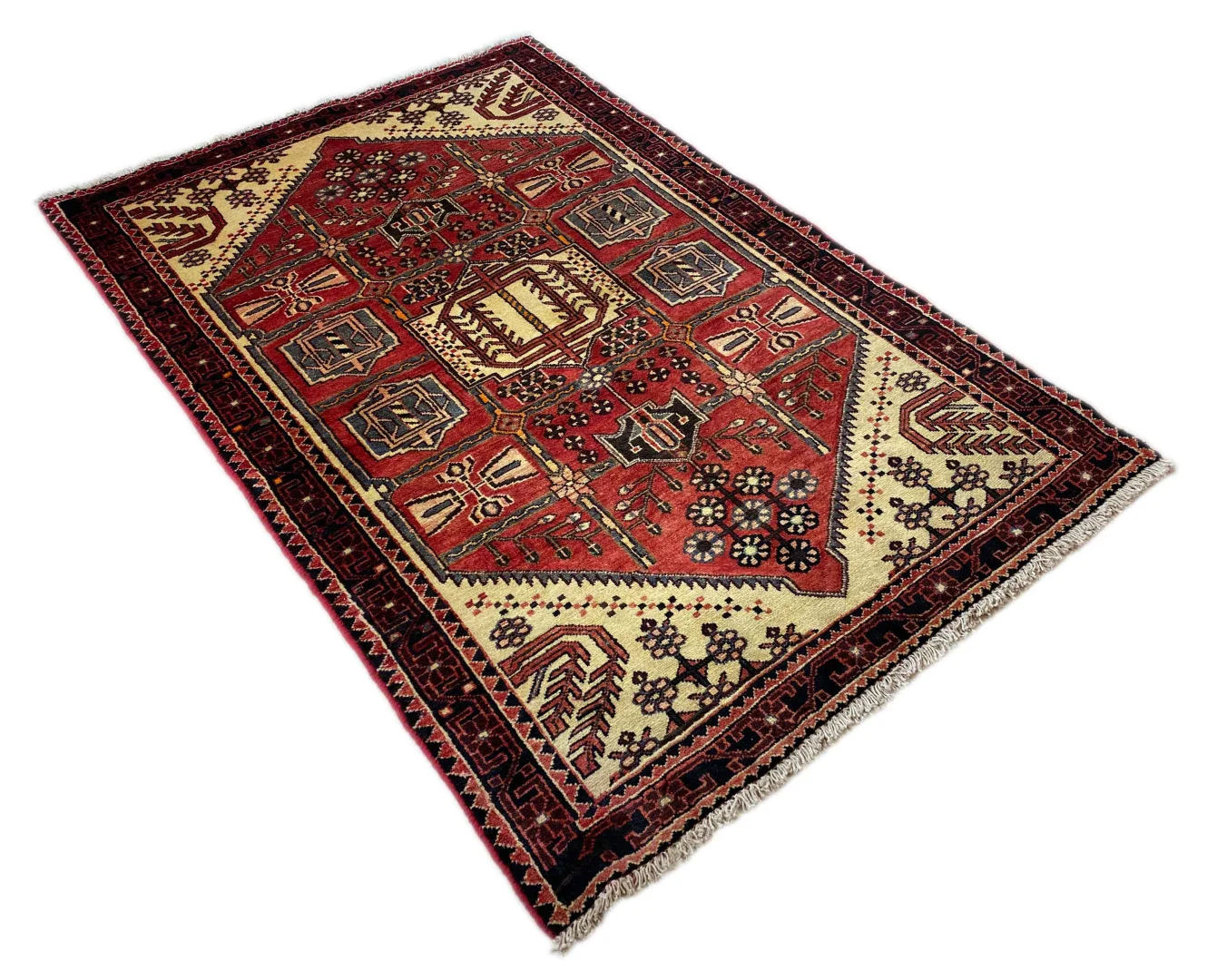 Perserteppich Hamadan 160 x 107 cm Wolle handgeknüpft