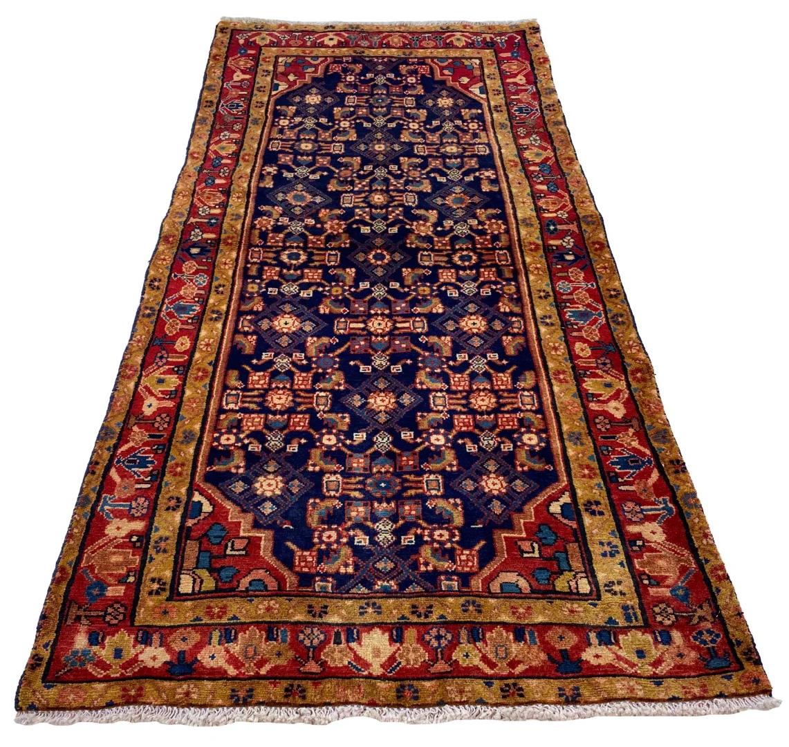 Perserteppich Hamadan 182 x 90 cm Wolle handgeknüpft