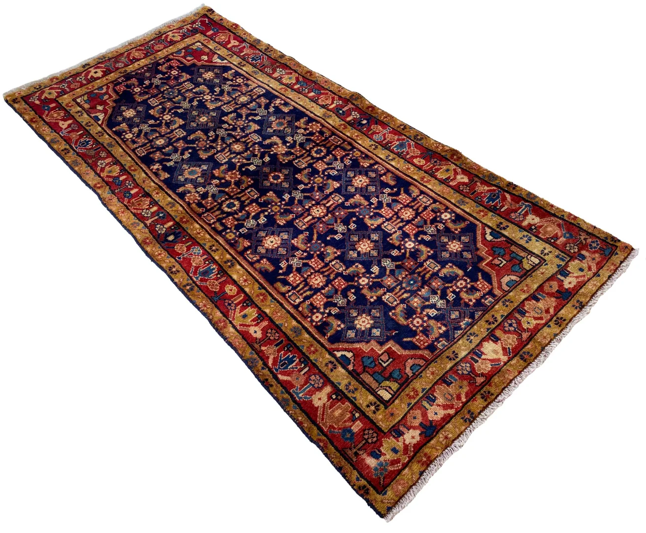 Perserteppich Hamadan 182 x 90 cm Wolle handgeknüpft