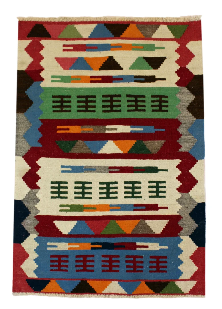 kelim-150-x-104-cm-handgewebt-traditioneller-orientteppich-fars Orientteppich Fars 150 x 104 cm Wolle handgewebt