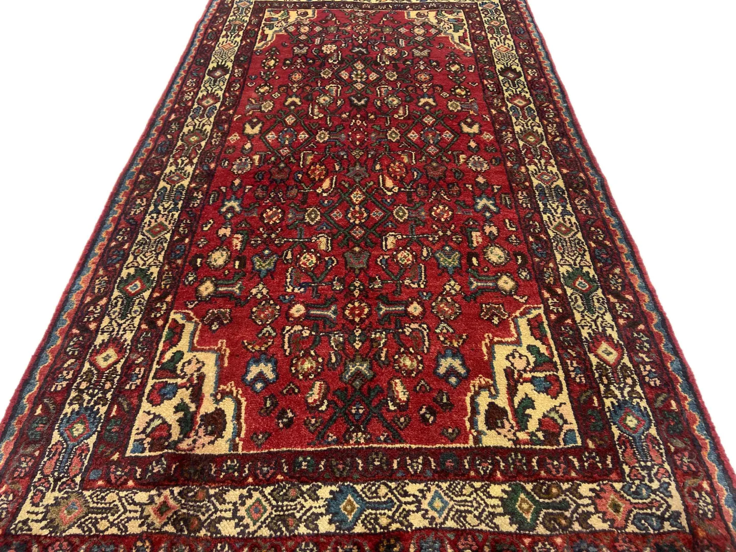 Perserteppich Hamadan 203 x 110 cm Wolle handgeknüpft
