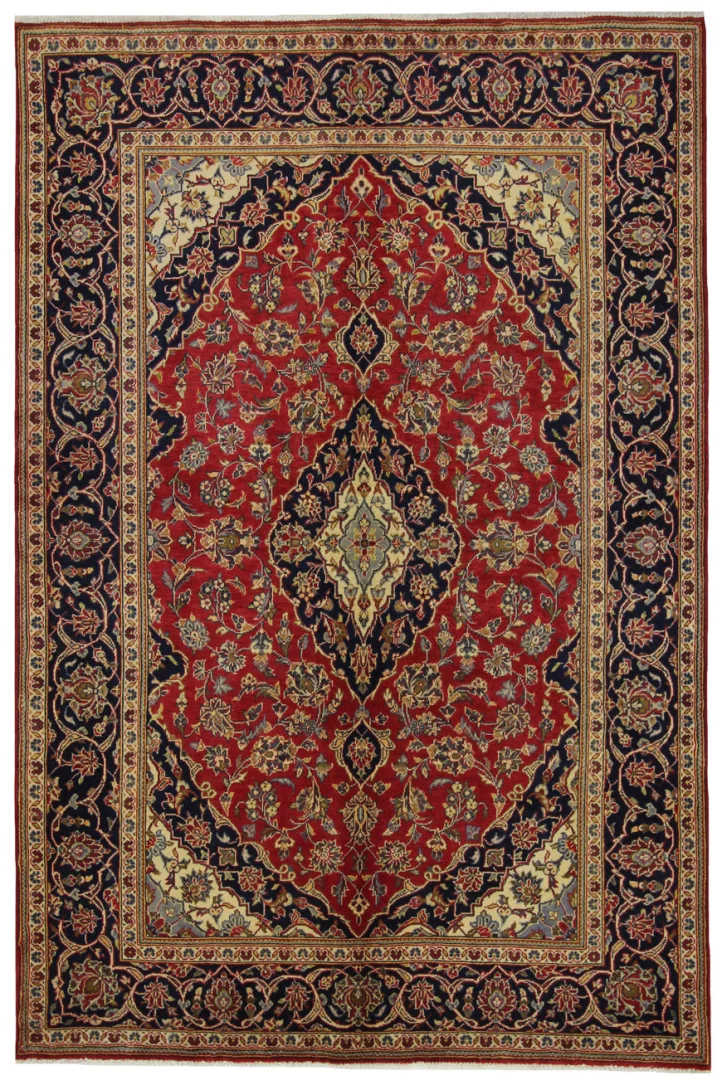 Perserteppich Keshan 210 x 140 cm Wolle handgeknüpft