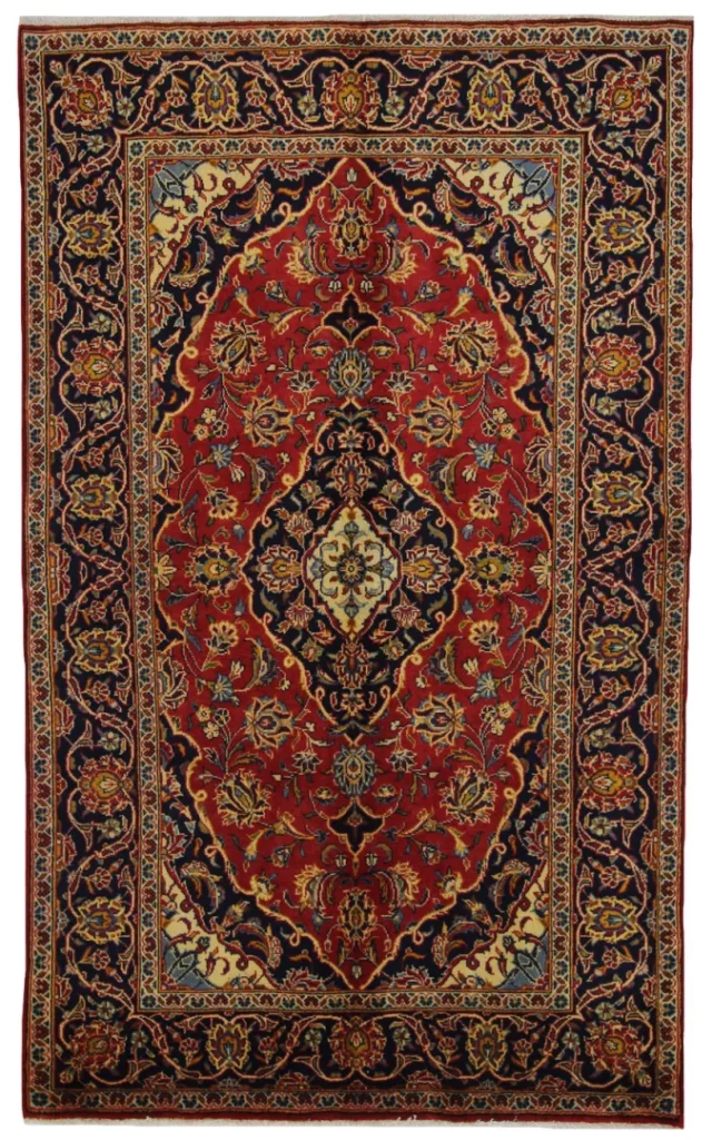 Perserteppich Keshan 219 x 135 cm Wolle handgeknüpft