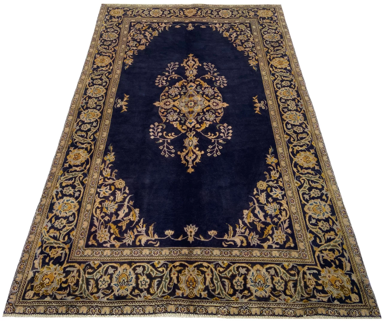 Perserteppich Keshan 222 x 133 cm Wolle handgeknüpft