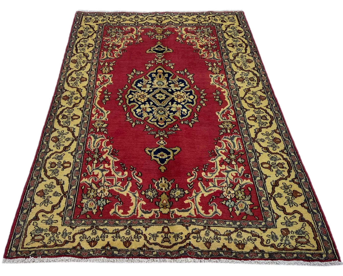 Perserteppich Keshan 210 x 138 cm Wolle handgeknüpft