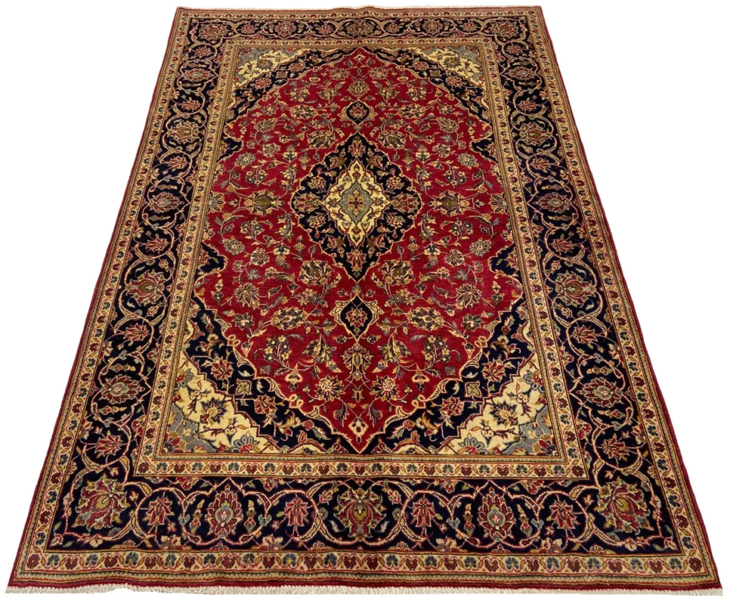 Perserteppich Keshan 210 x 140 cm Wolle handgeknüpft