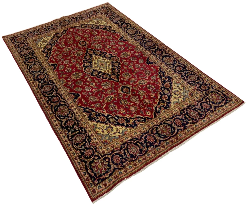 Perserteppich Keshan 210 x 140 cm Wolle handgeknüpft
