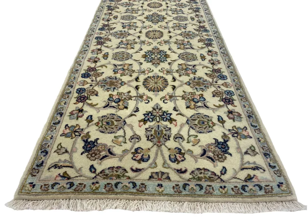 Perserteppich Keshan 210 x 82 cm Schafwolle handgeknüpft