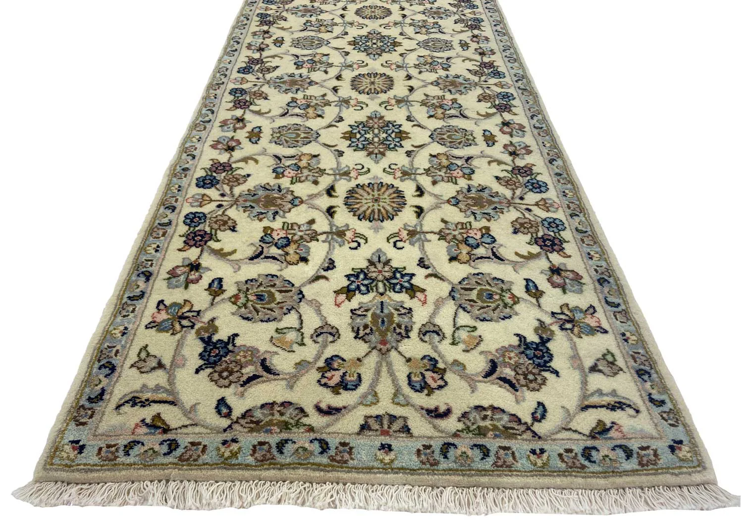 Perserteppich Keshan 210 x 82 cm Schafwolle handgeknüpft