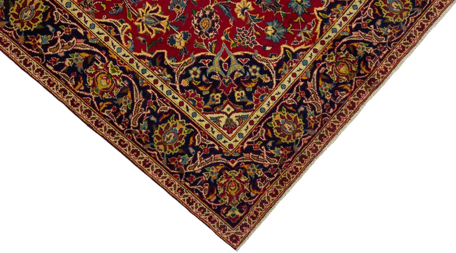 Perserteppich Keshan 212 x 140 cm Wolle handgeknüpft