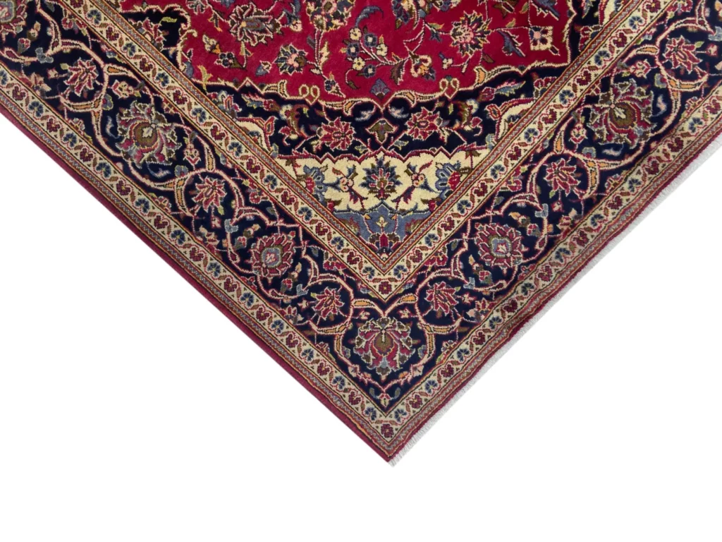 Perserteppich Keshan 211 x 141 cm Schafwolle handgeknüpft