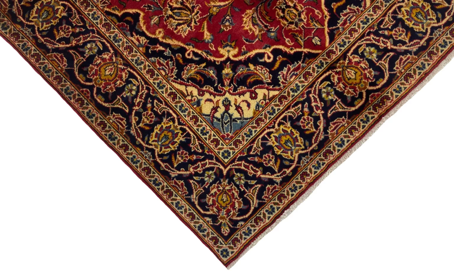 Perserteppich Keshan 219 x 135 cm Wolle handgeknüpft