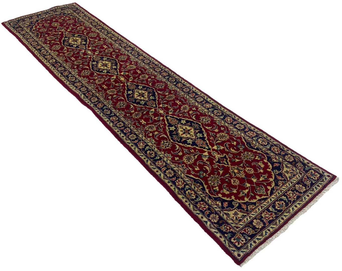 Perserteppich Keshan 295 x 76 cm Wolle handgeknüpft
