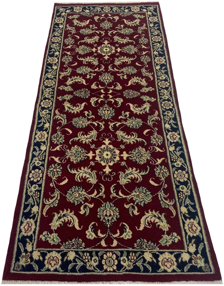 maschhad-orientteppich-195x80-cm-florales-muster-180000-knoten-handgeknupft-1 Perserteppich Maschhad 195 x 80 cm Wolle handgeknüpft