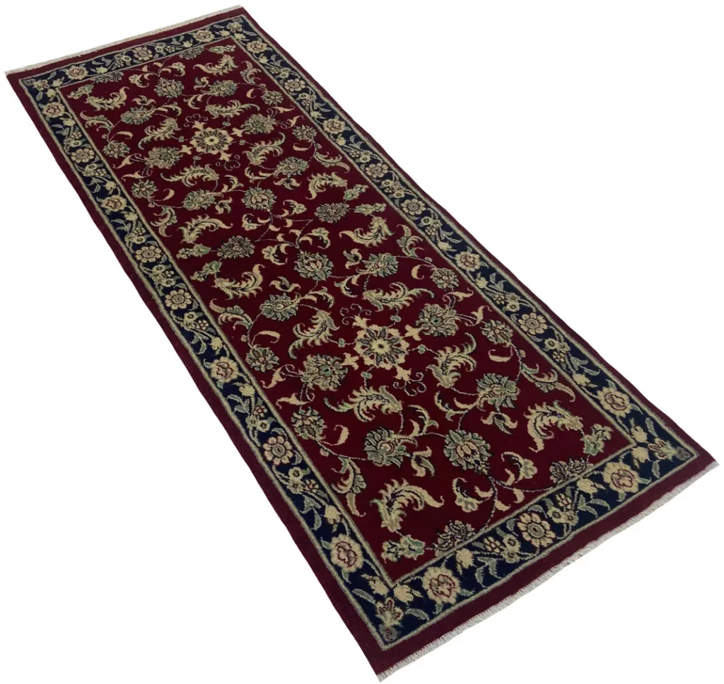 maschhad-orientteppich-195x80-cm-florales-muster-180000-knoten-handgeknupft-2 Perserteppich Maschhad 195 x 80 cm Wolle handgeknüpft
