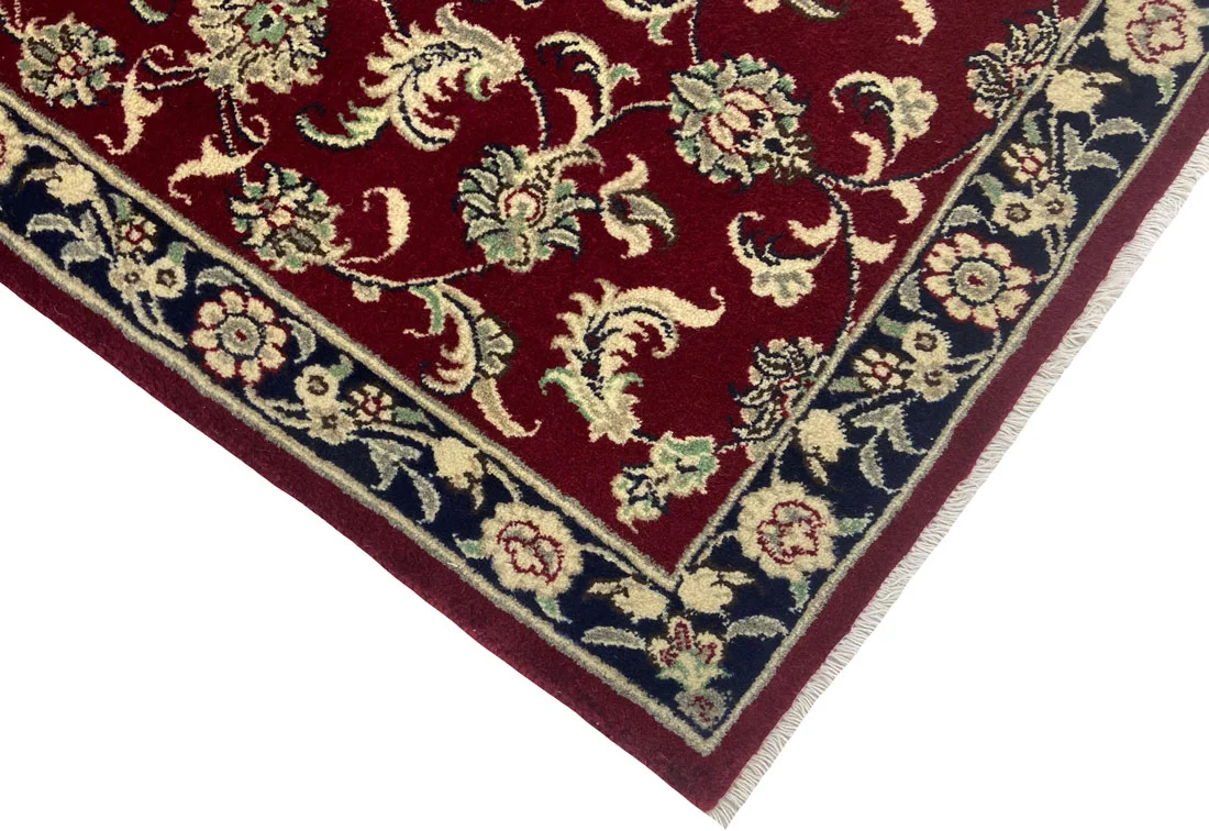 maschhad-orientteppich-195x80-cm-florales-muster-180000-knoten-handgeknupft-3 Perserteppich Maschhad 195 x 80 cm Wolle handgeknüpft