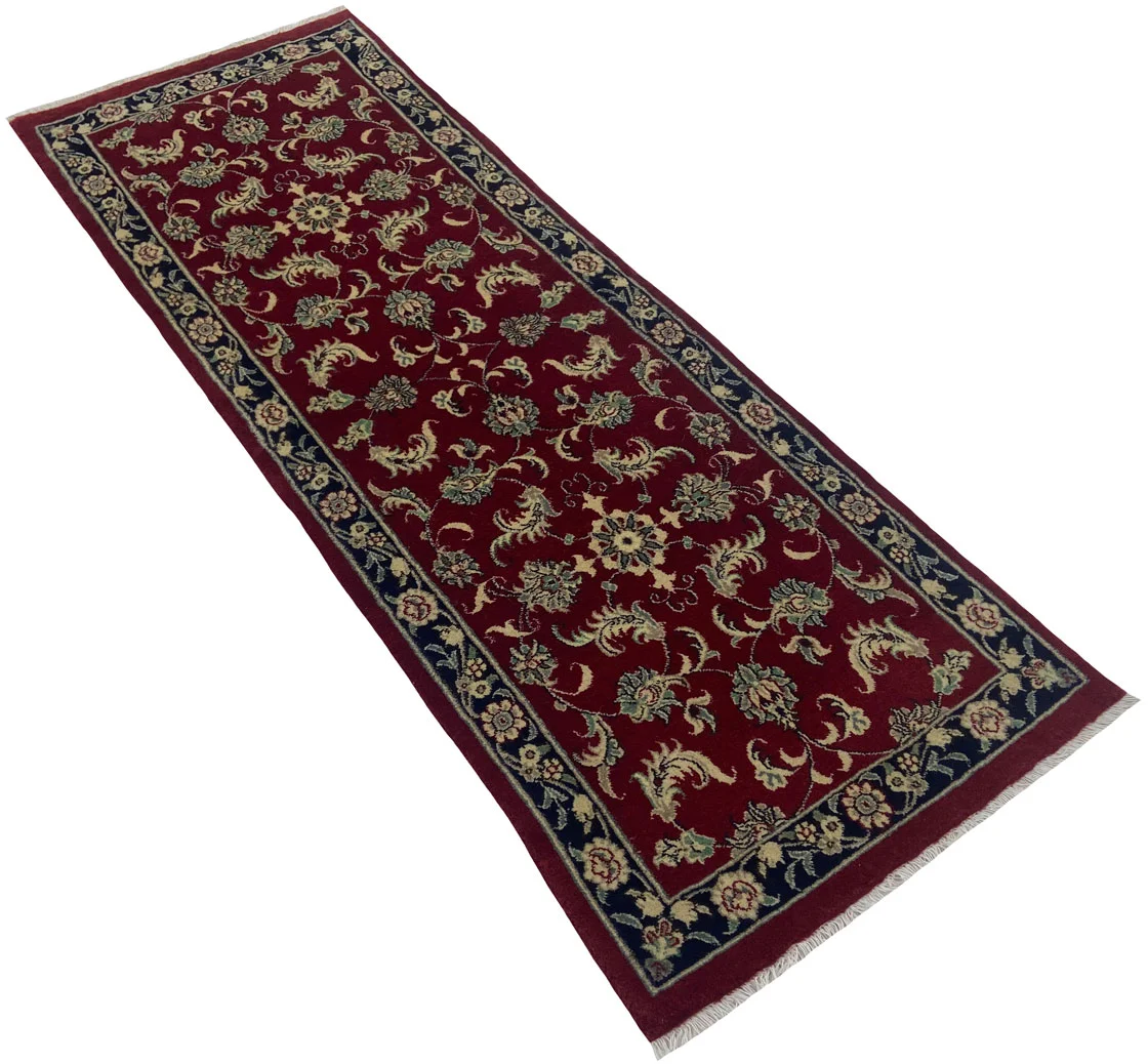 Perserteppich Maschhad 200 x 76 cm Wolle handgeknüpft