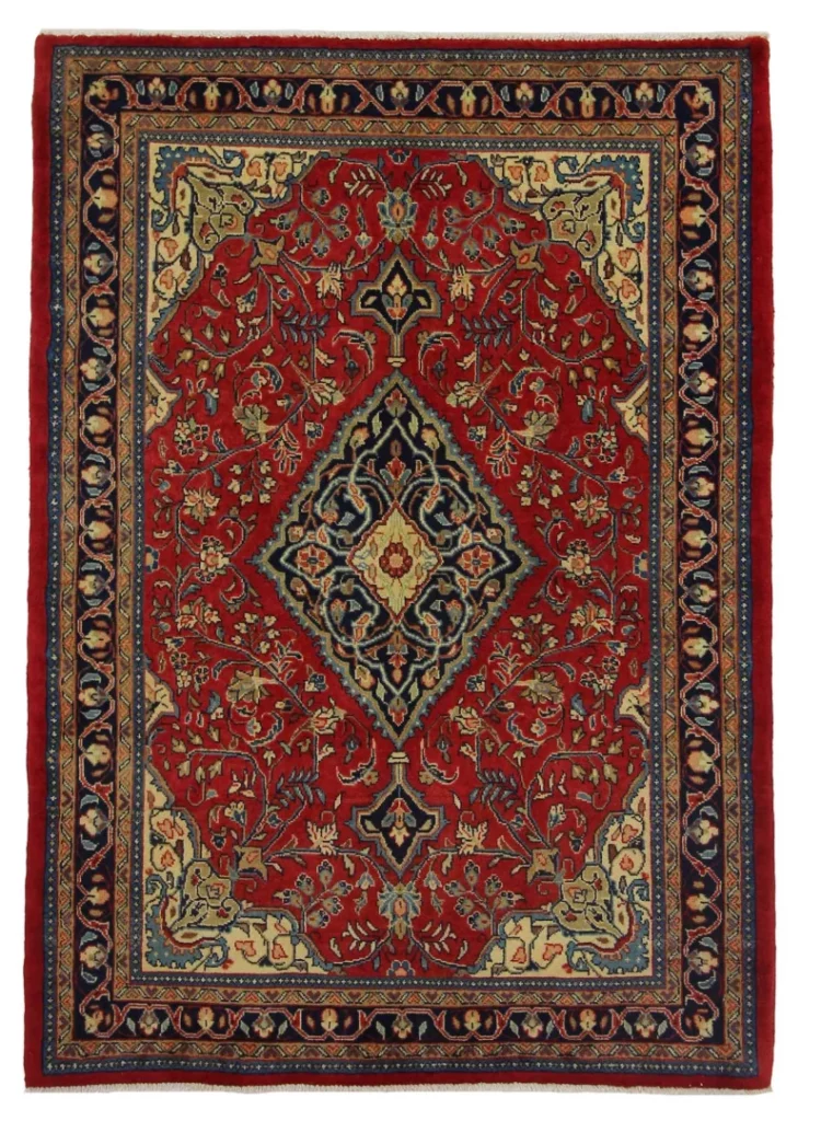 Perserteppich Sarough 154 x 110 cm Wolle handgeknüpft