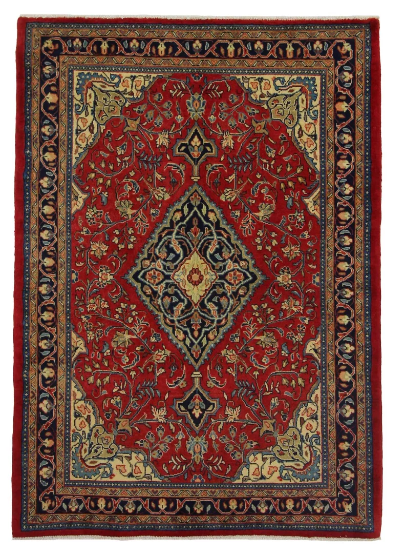 Perserteppich Sarough 154 x 110 cm Wolle handgeknüpft