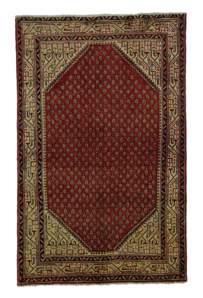 Perserteppich Sarough 206 x 131 cm Wolle handgeknüpft