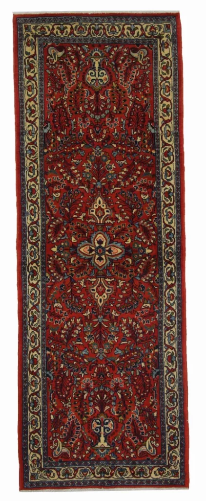 Perserteppich Sarough 224 x 80 cm Wolle handgeknüpft