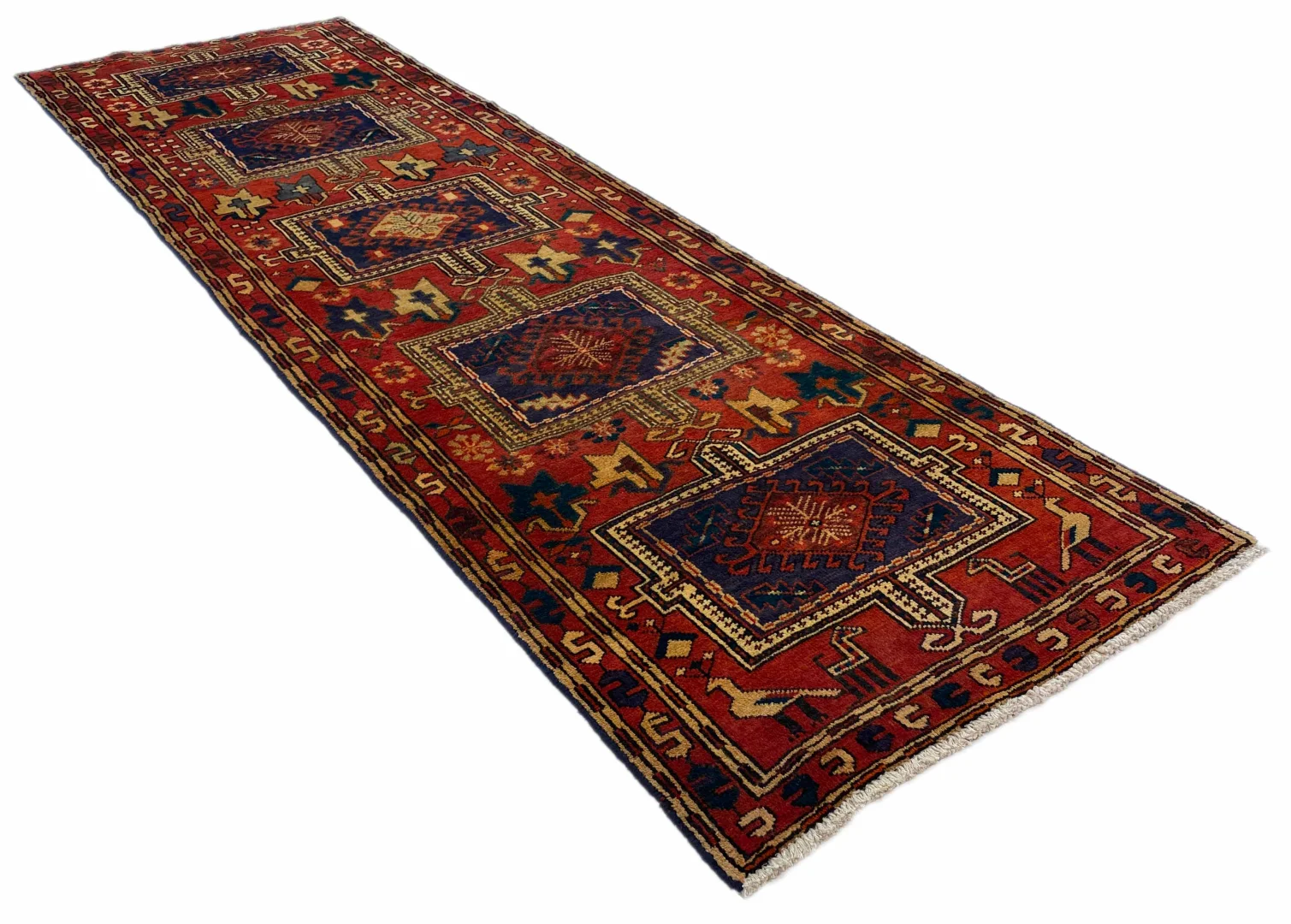 handgeknupfter-meshkin-orientteppich-304x93-cm-120000-knoten-m-2 Orientteppich Meshkin 304 x 93 cm Wolle handgeknüpft