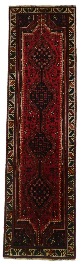 shiraz-orientteppich-300-x-86-cm-100000-knoten-m-handgeknupft Perserteppich Shiraz 300 x 86 cm Schurwolle handgeknüpft
