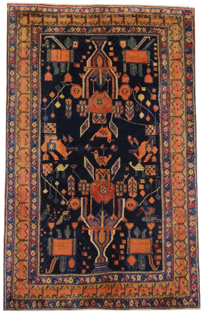Perserteppich Sirjan 190 x 121 cm Wolle handgeknüpft