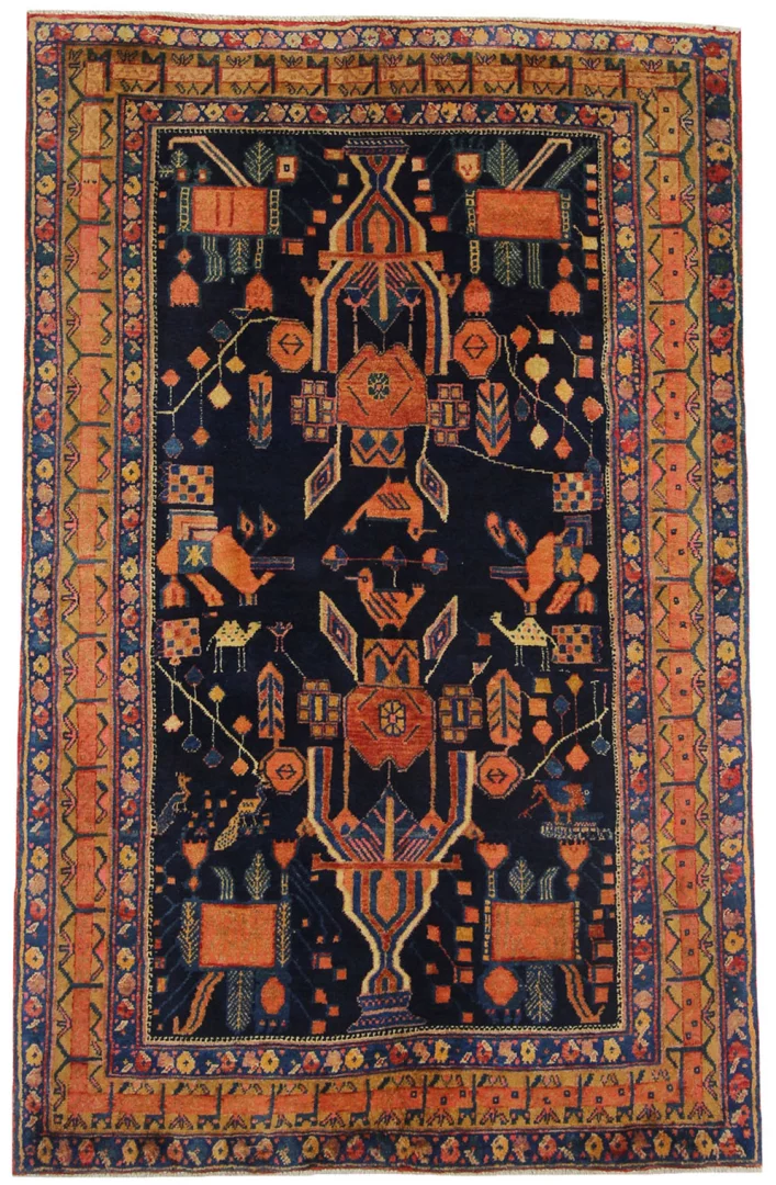 Perserteppich Sirjan 190 x 121 cm Wolle handgeknüpft