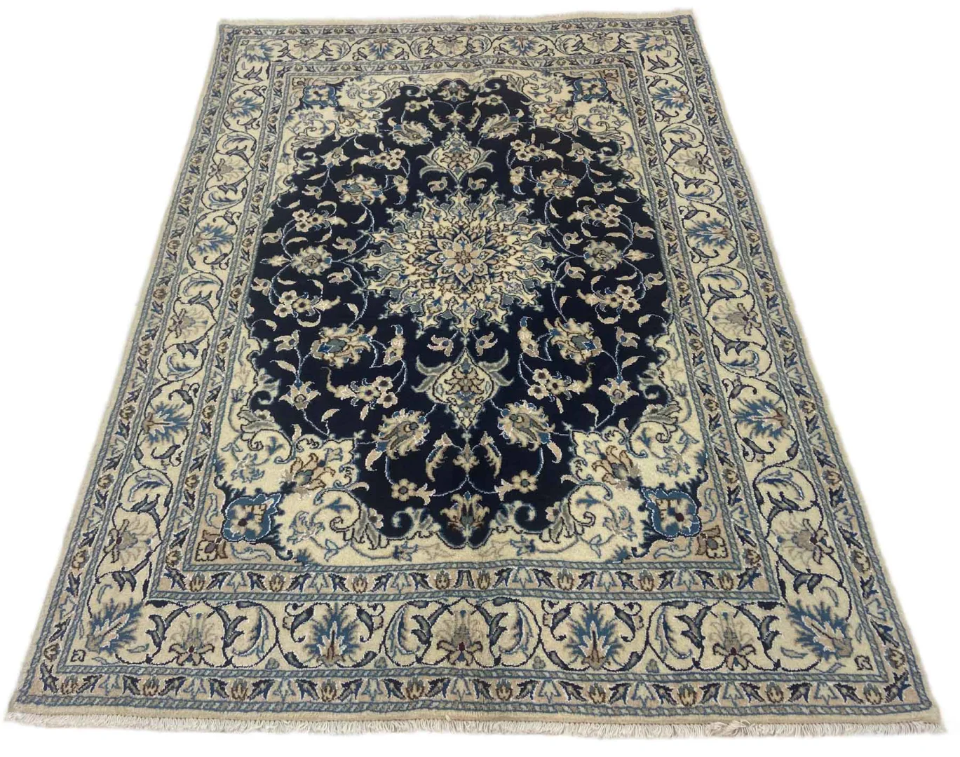 Perserteppich Nain 203x146 cm Wolle handgeknüpft