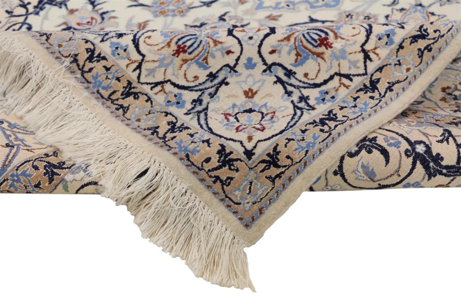 nain-6la-orientteppich-215x130-cm-handgeknupft-fur-teppiche-2 Perserteppich Nain 215x130 cm Wolle handgeknüpft