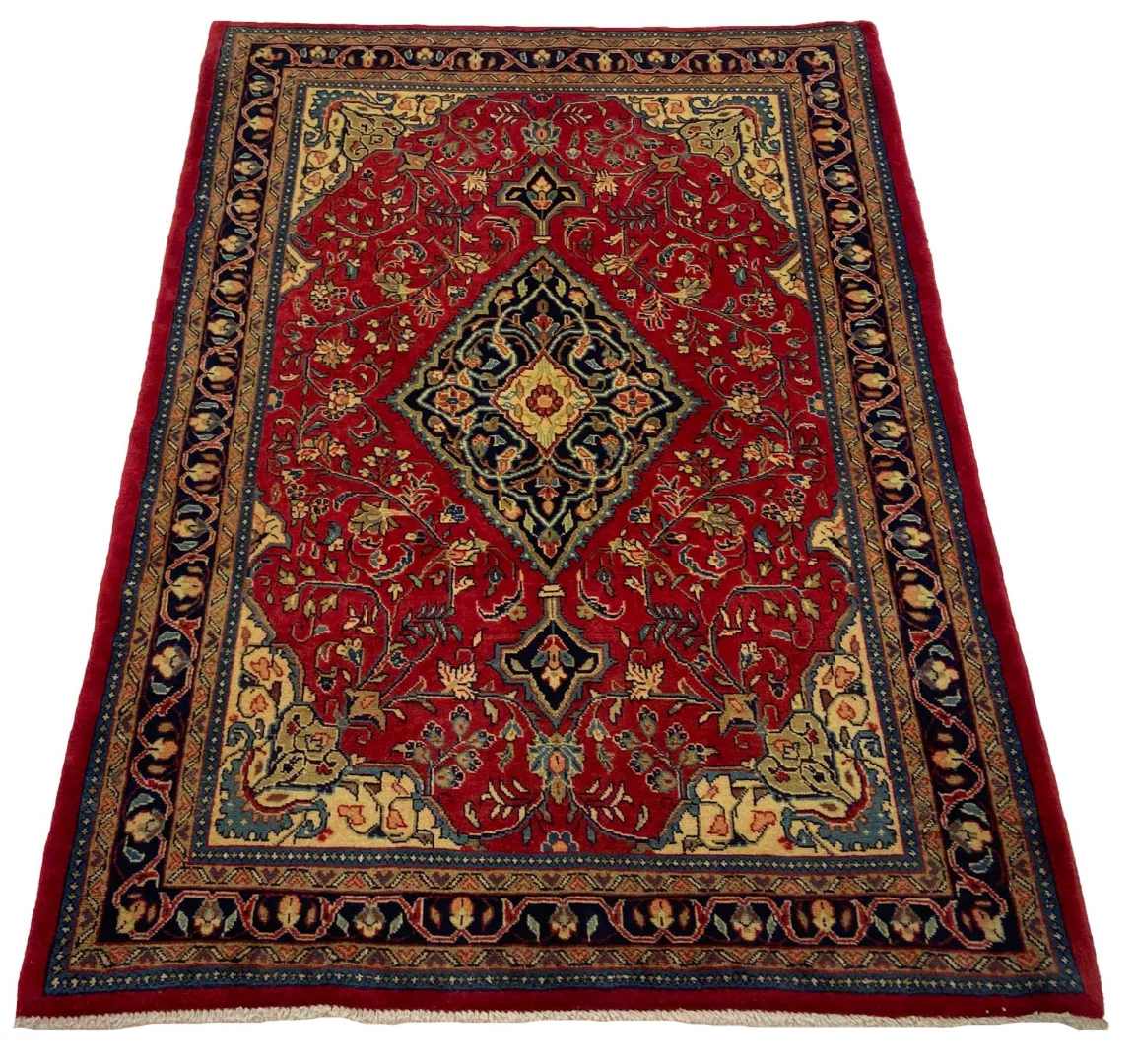 Perserteppich Sarough 154 x 110 cm Wolle handgeknüpft
