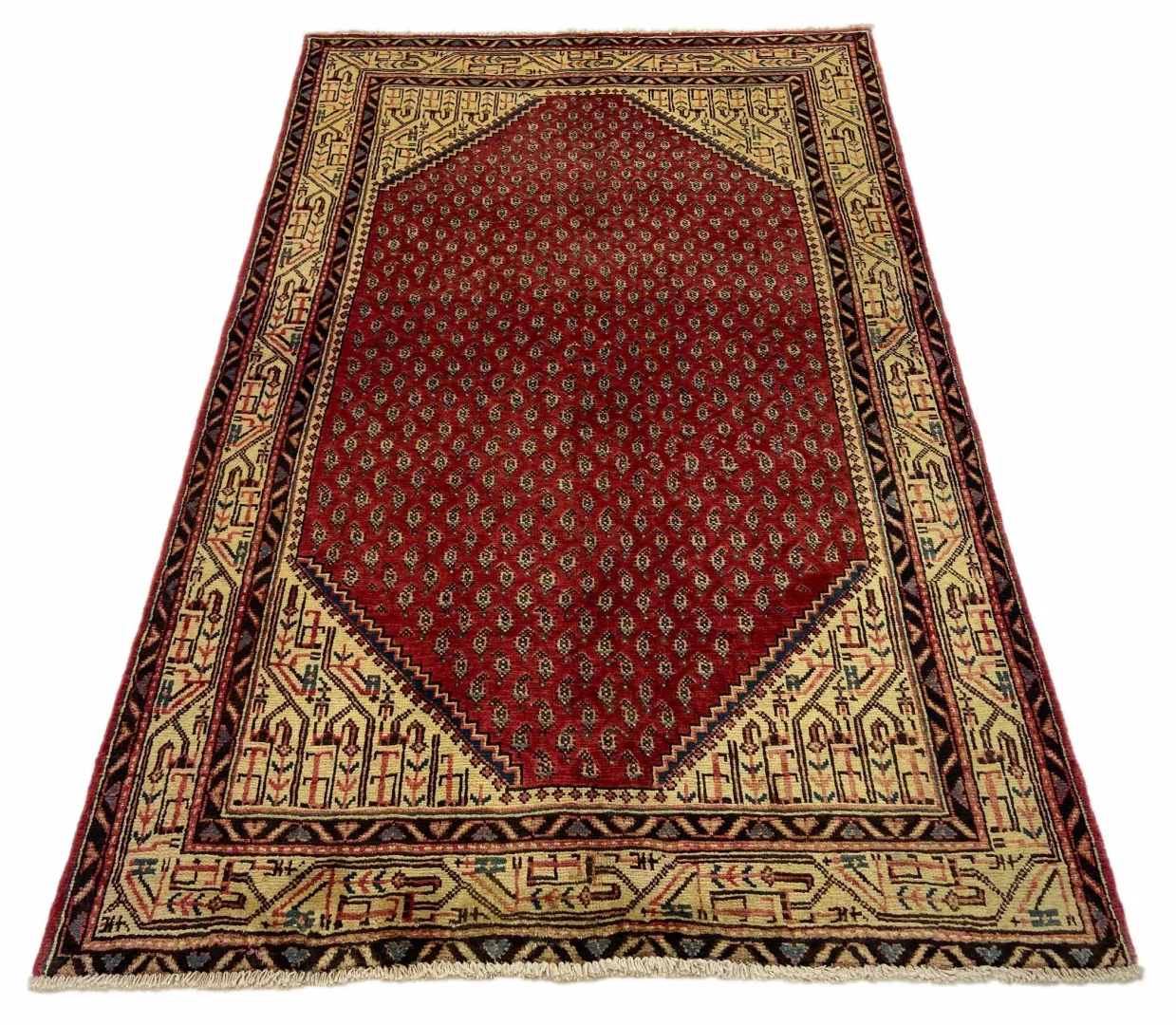 Perserteppich Sarough 206 x 131 cm Wolle handgeknüpft