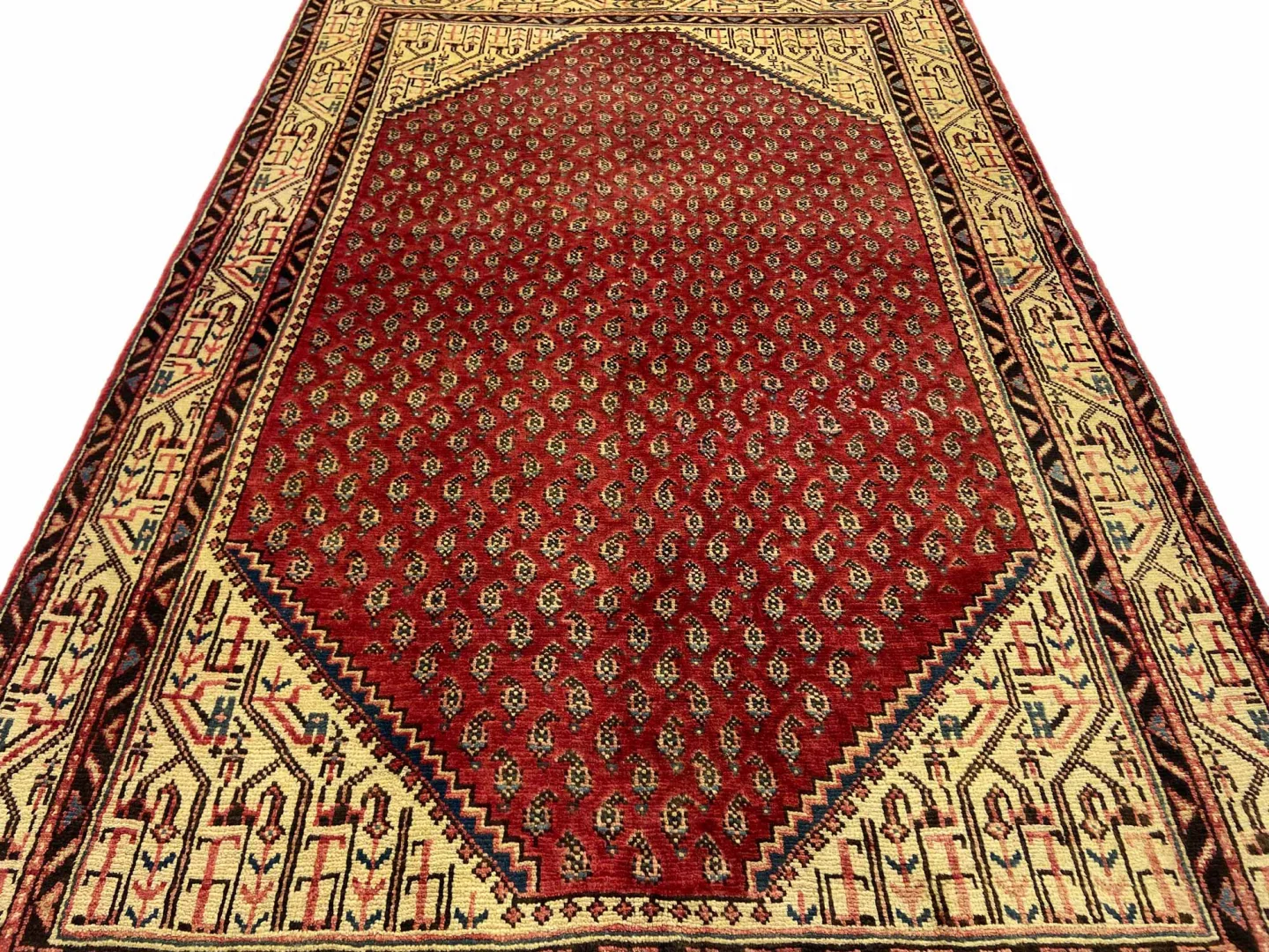 Perserteppich Sarough 206 x 131 cm Wolle handgeknüpft