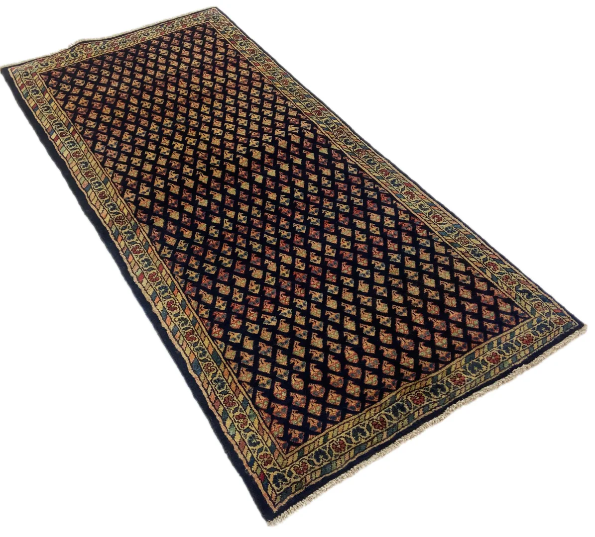 Perserteppich Sarough 225 x 104 cm Wolle handgeknüpft