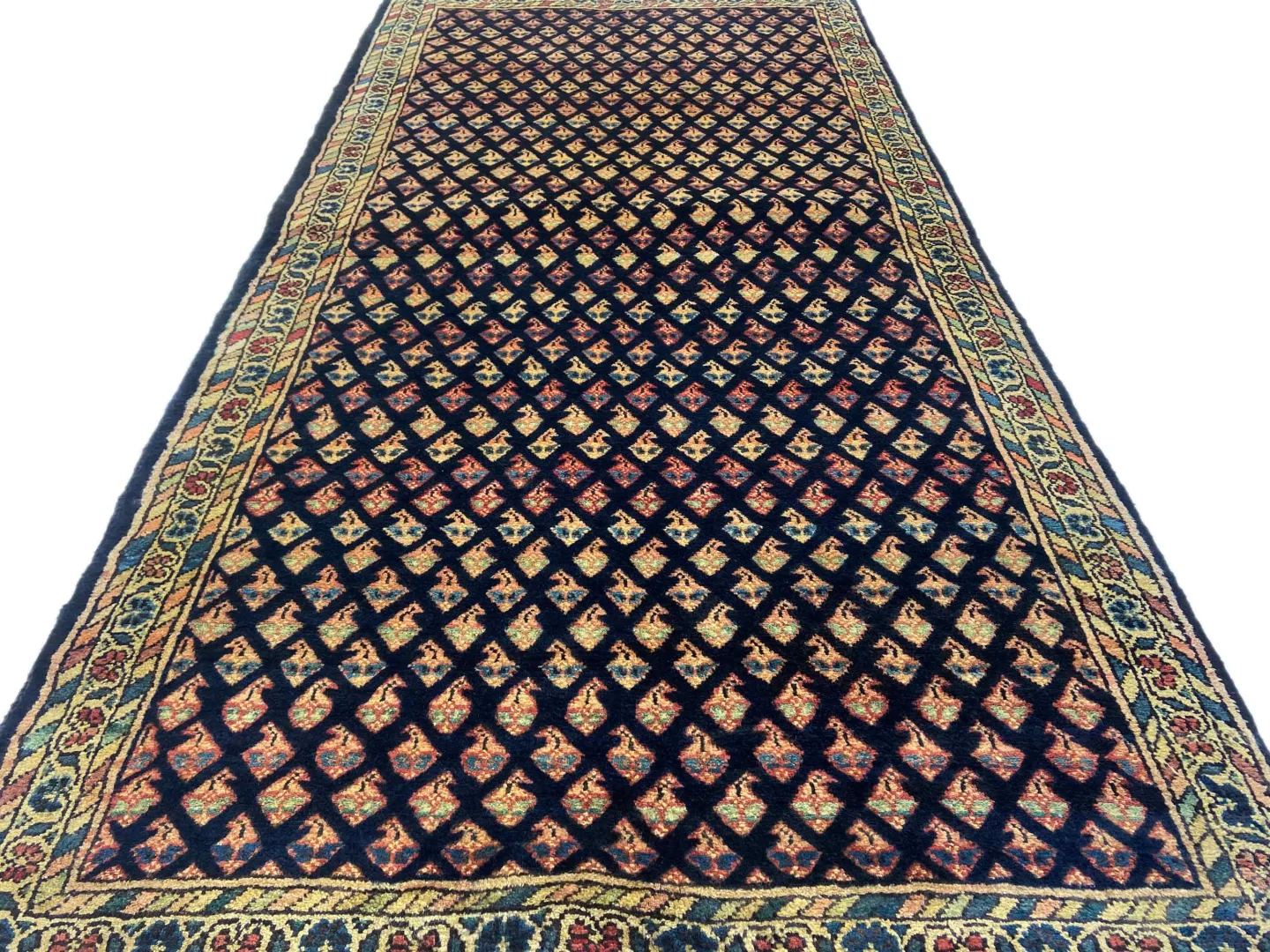 Perserteppich Sarough 225 x 104 cm Wolle handgeknüpft
