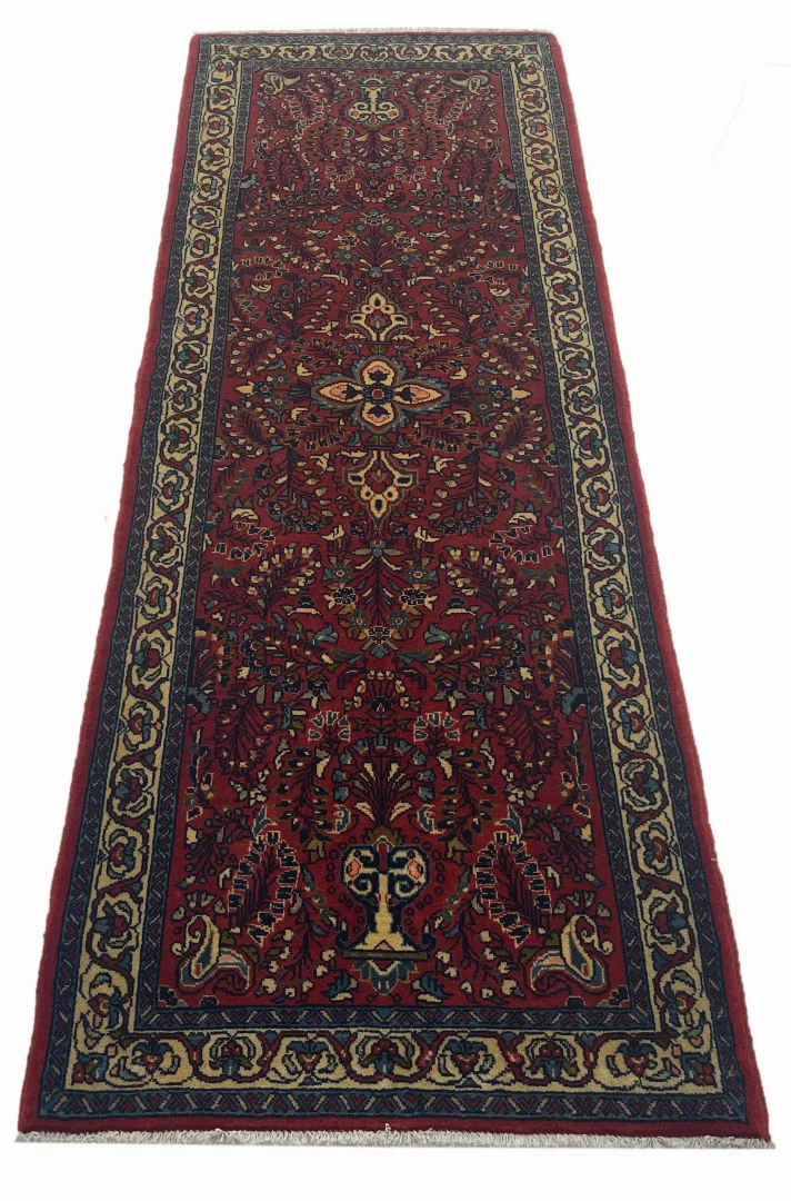 Perserteppich Sarough 224 x 80 cm Wolle handgeknüpft