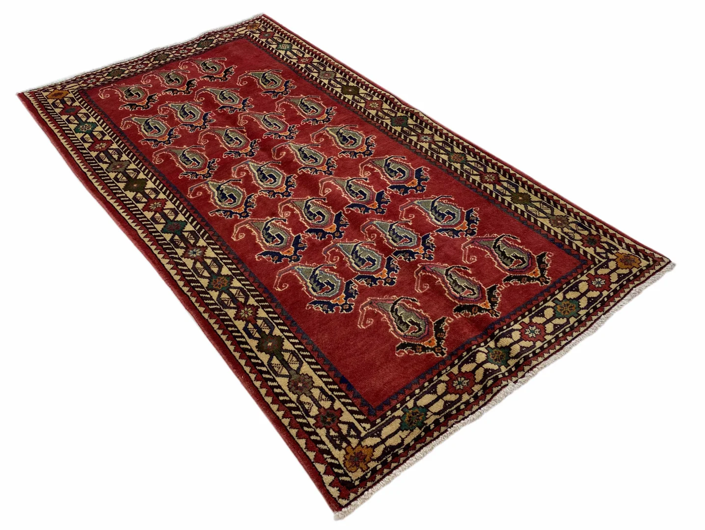 Perserteppich Shiraz 223 x 128 cm Schurwolle handgeknüpft