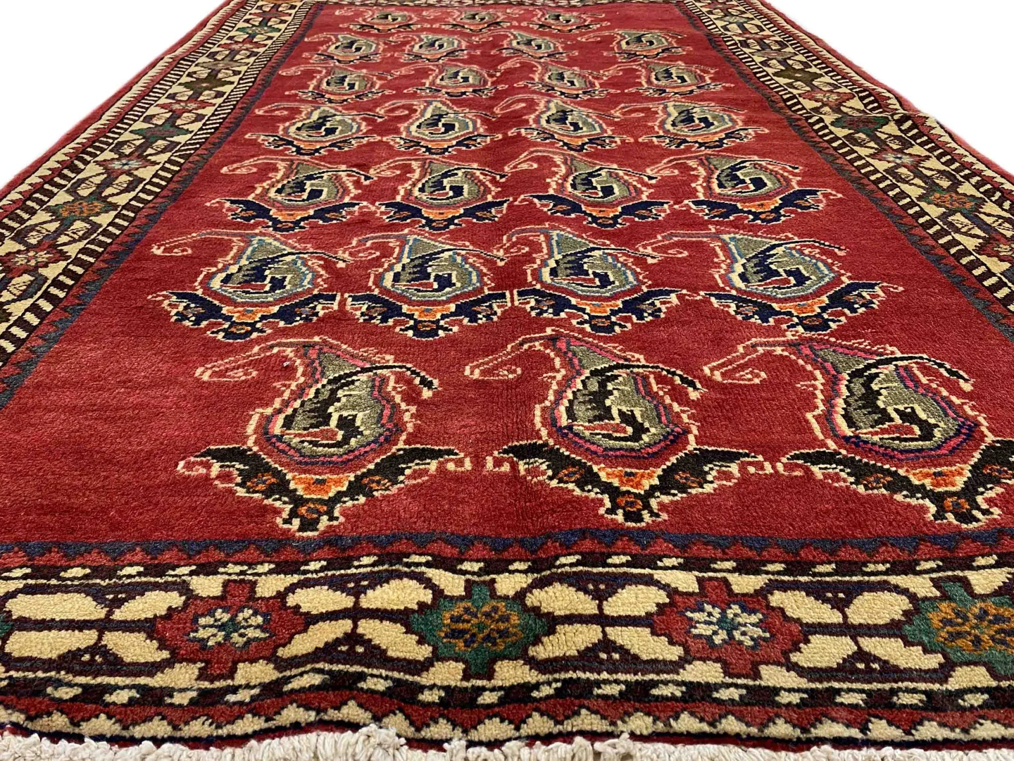 Perserteppich Shiraz 223 x 128 cm Schurwolle handgeknüpft