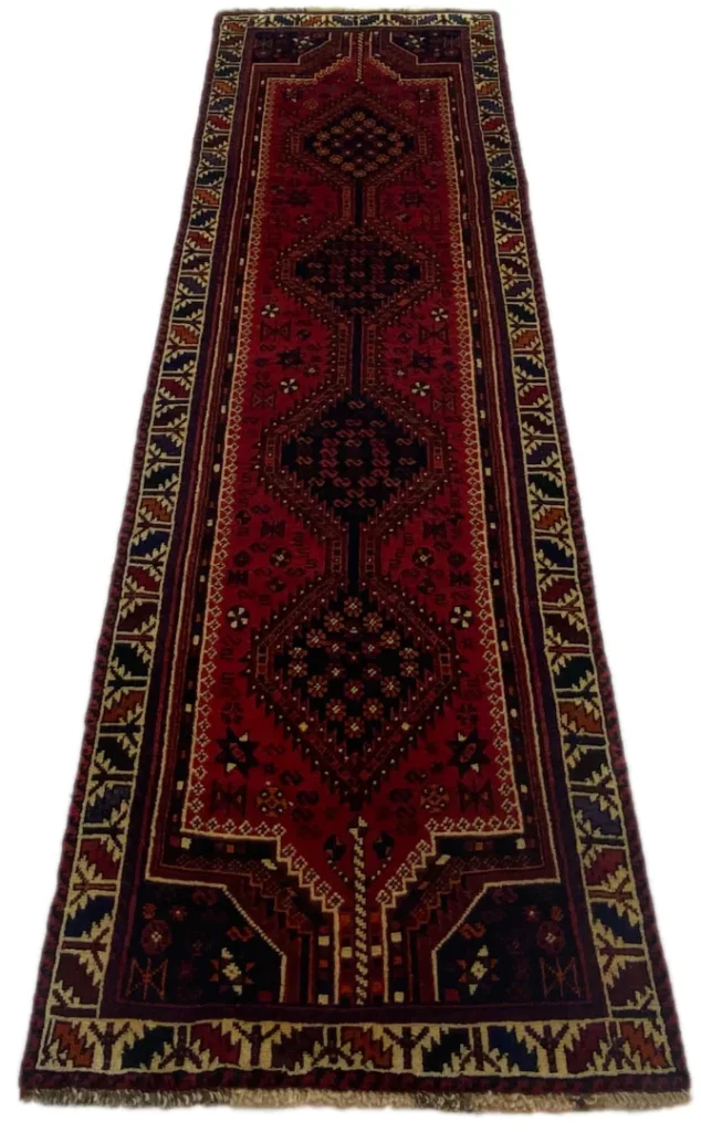 shiraz-orientteppich-300-x-86-cm-100000-knoten-m-handgeknupft-1 Perserteppich Shiraz 300 x 86 cm Schurwolle handgeknüpft