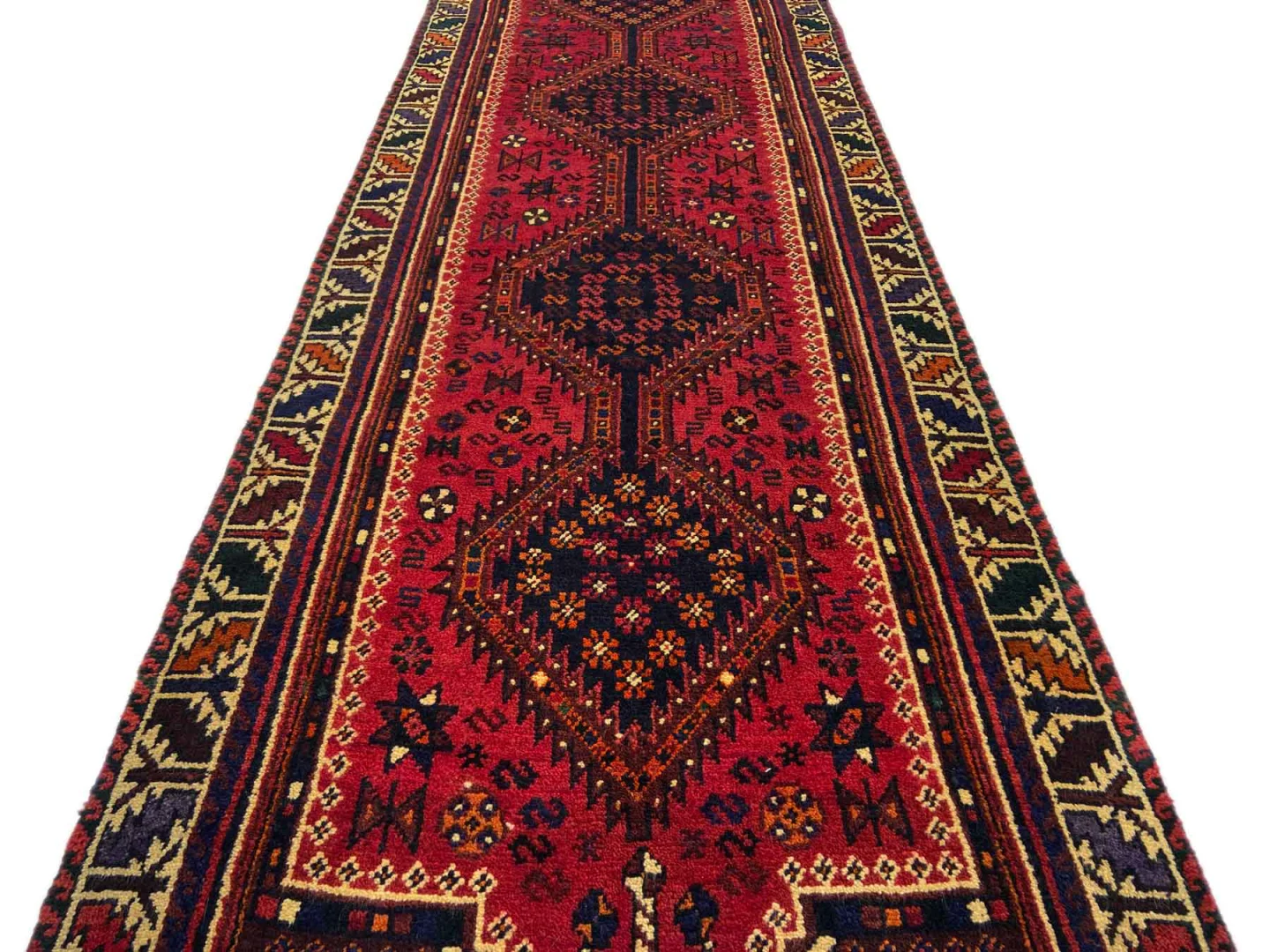 shiraz-orientteppich-300-x-86-cm-100000-knoten-m-handgeknupft-3 Perserteppich Shiraz 300 x 86 cm Schurwolle handgeknüpft