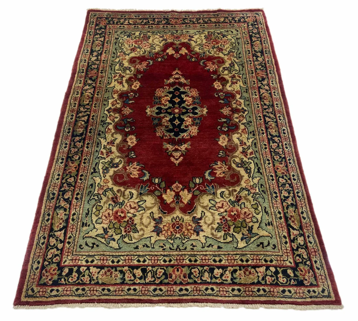 Perserteppich Zandschan 195 x 124 cm Baumwolle handgeknüpft